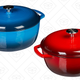 AmazonBasics Enameled Cast Iron Dutch Oven | $45 | Amazon | Blue and Red colors